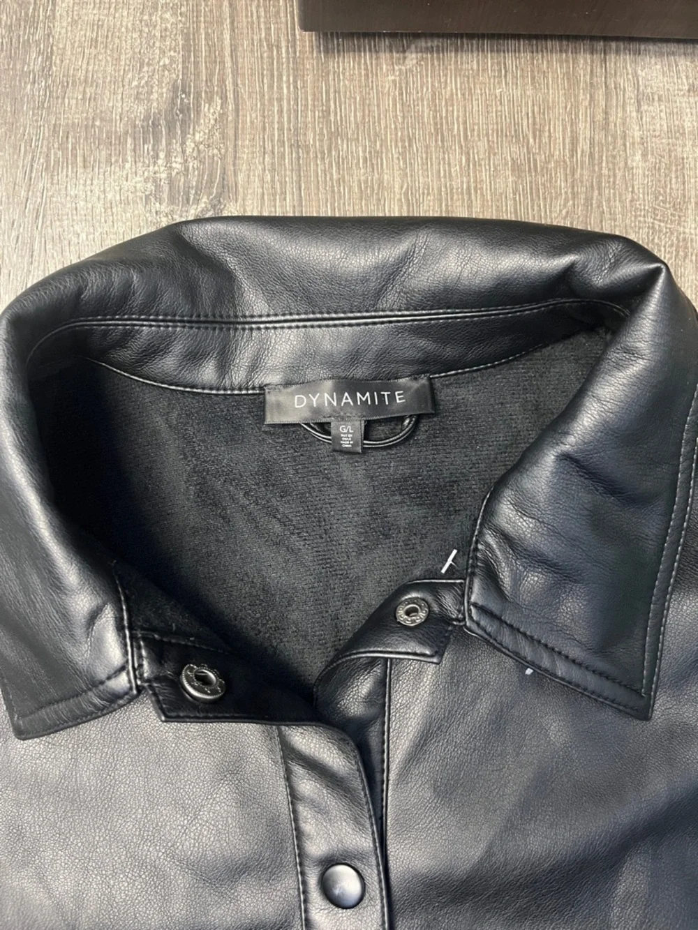 Dynamite Leather Snap Button Jacket - Picture 3 of 6